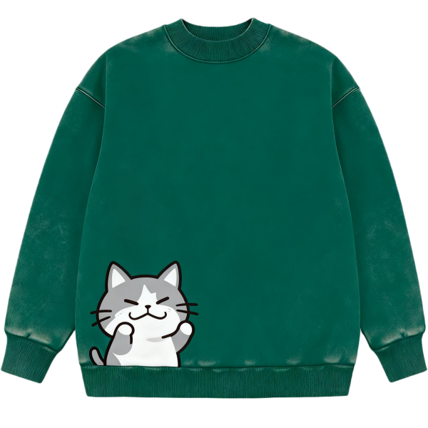 Distressed Acid Wash Vintage Hoodie Sweatshirt