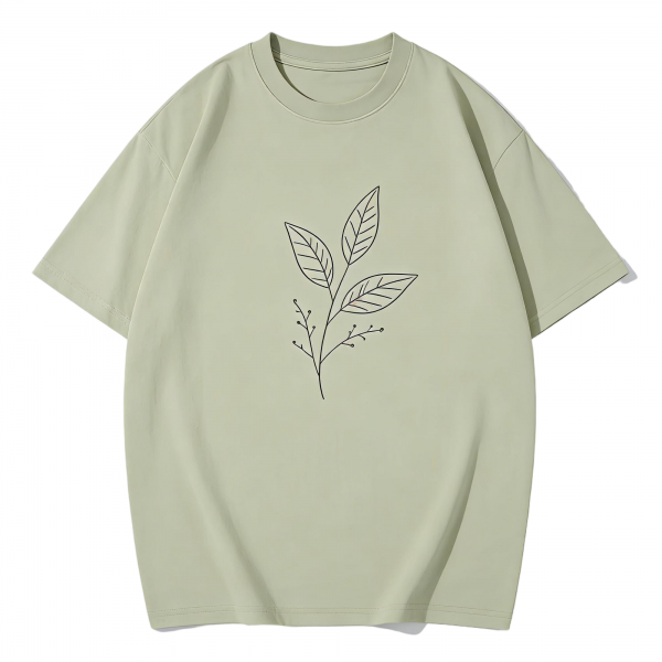 Minimalist Leaf Branch T-Shirt